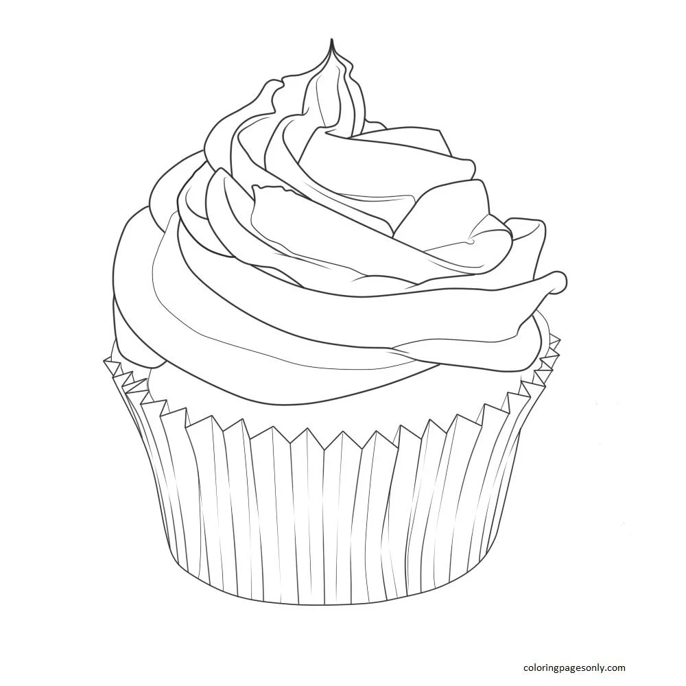 Cupcake Coloring Pages 4