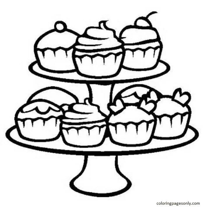 Cupcake Coloring Pages 5