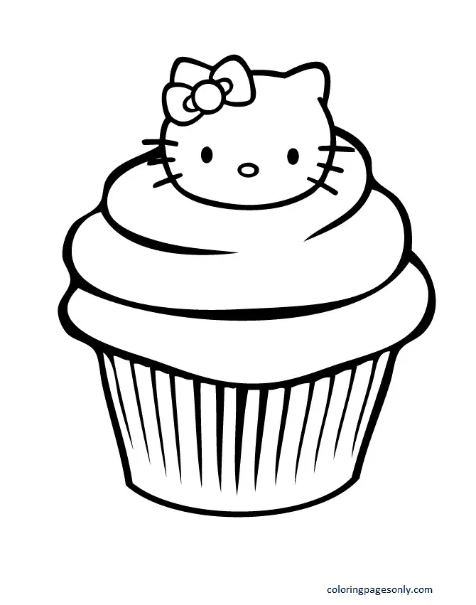 Cupcake Coloring Pages 6