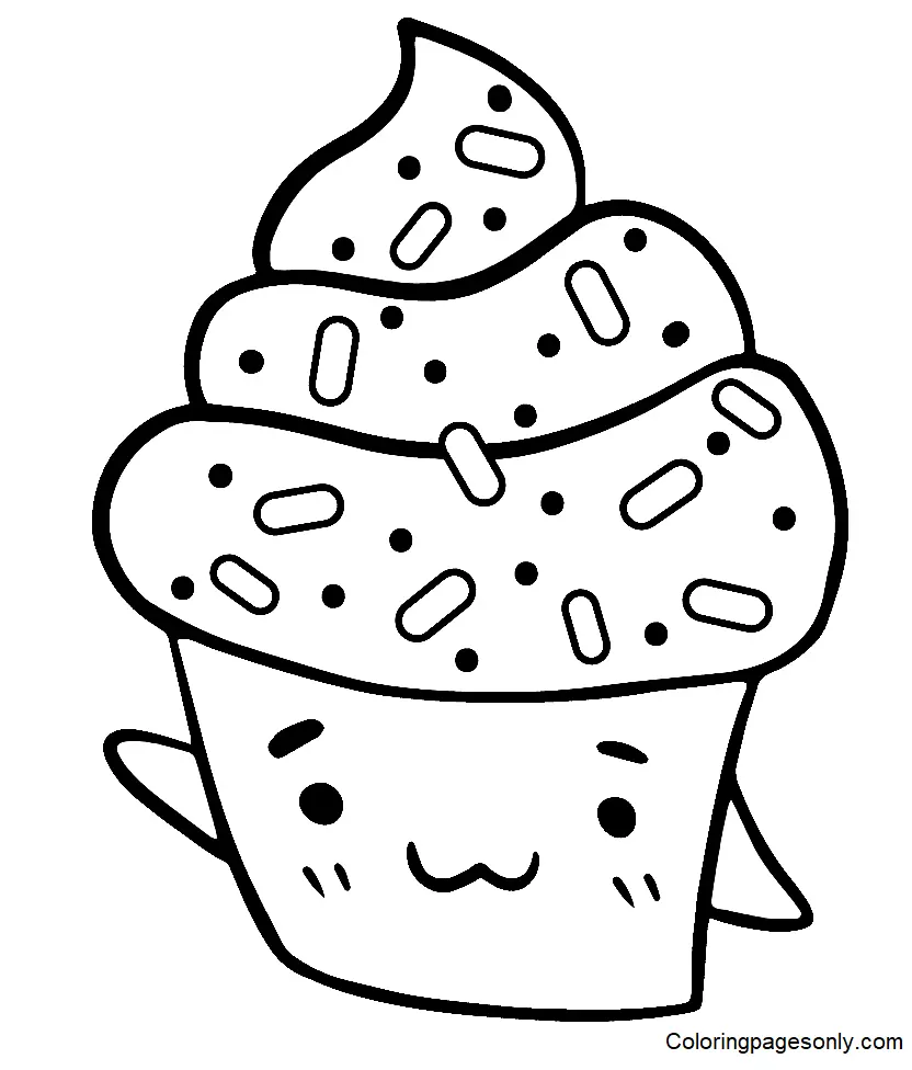 Cupcake Coloring Pages