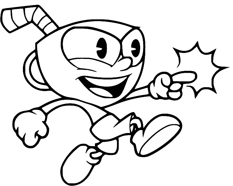 Cuphead Para Colorear 114