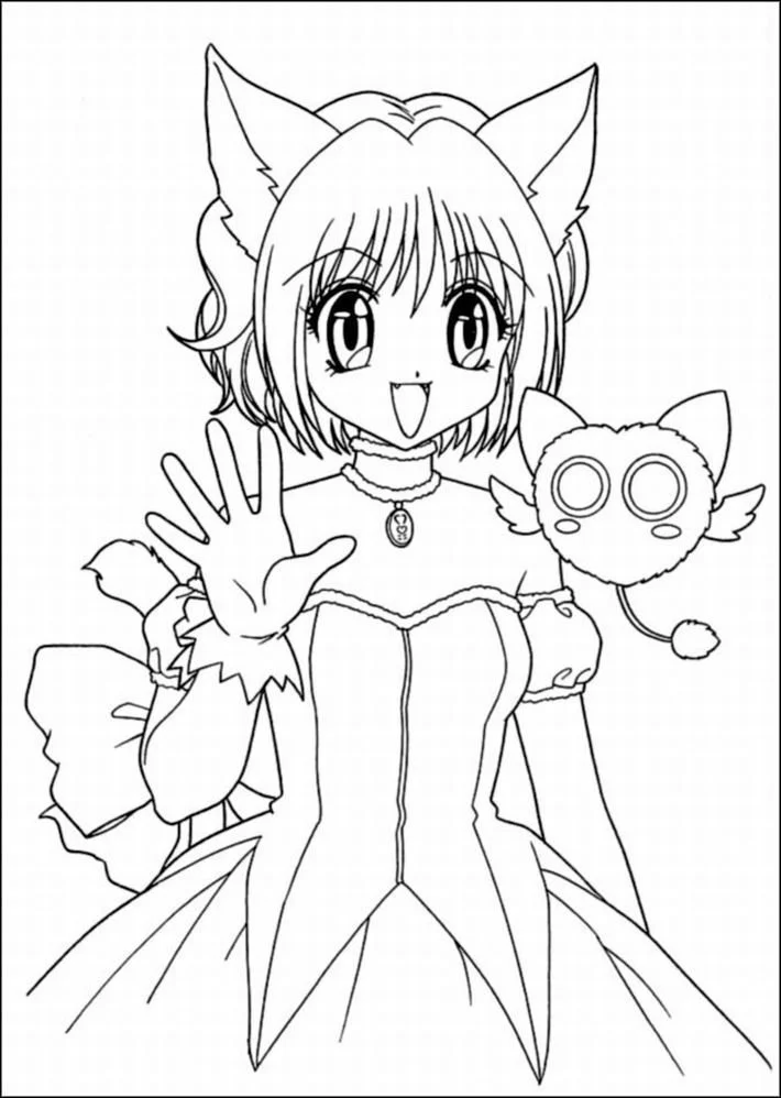 Niedliche Anime Ausmalbilder 10
