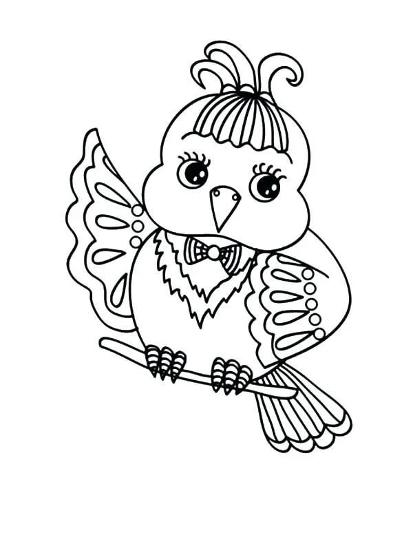 Cute Bird Coloring Pages 10