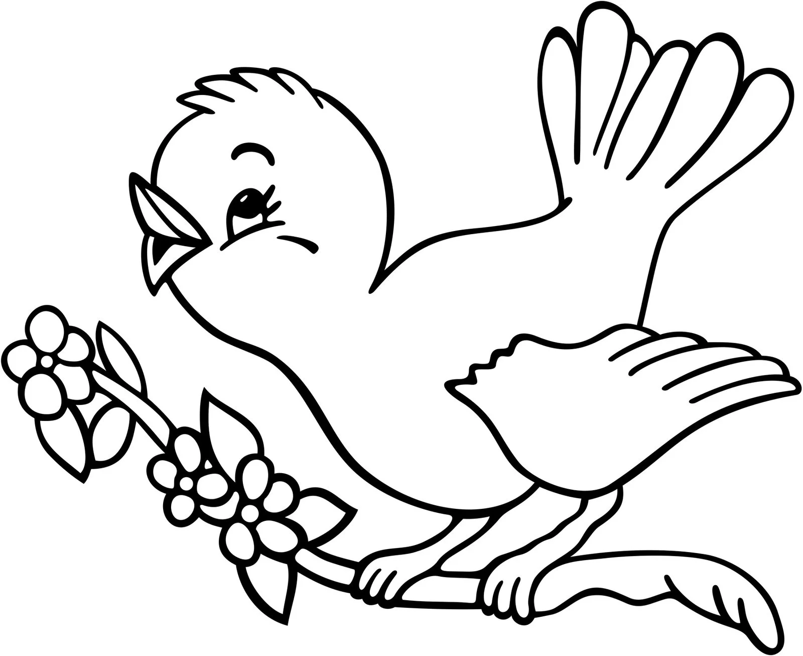 Cute Bird Coloring Pages 12