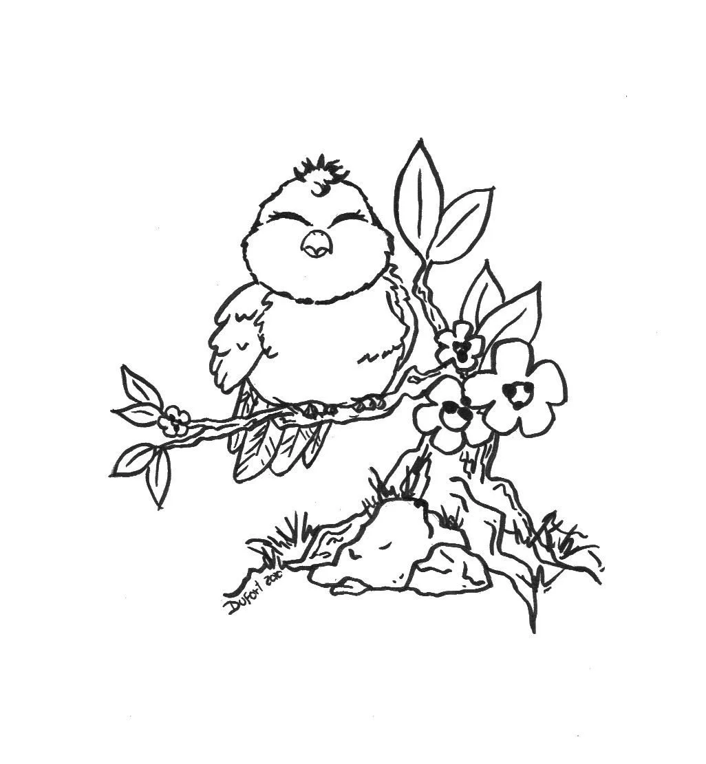 Cute Bird Coloring Pages 19
