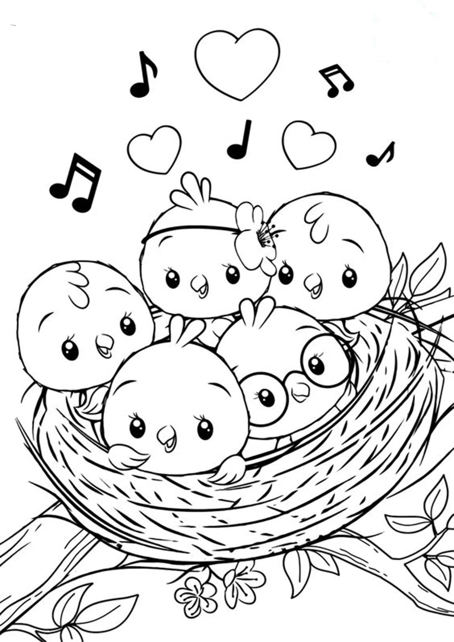 Cute Bird Coloring Pages 35