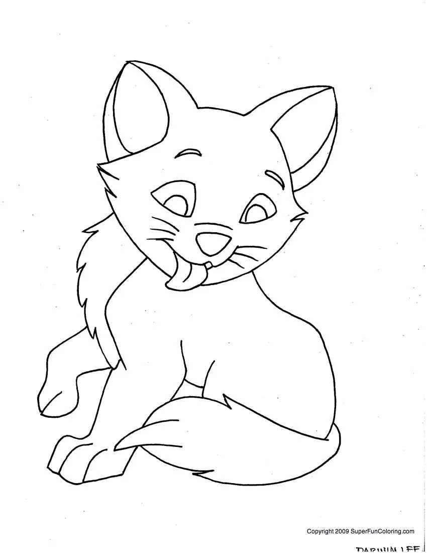 Cute Cat Coloring Pages 68