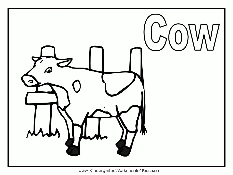 Cute Cow Coloring Pages 51