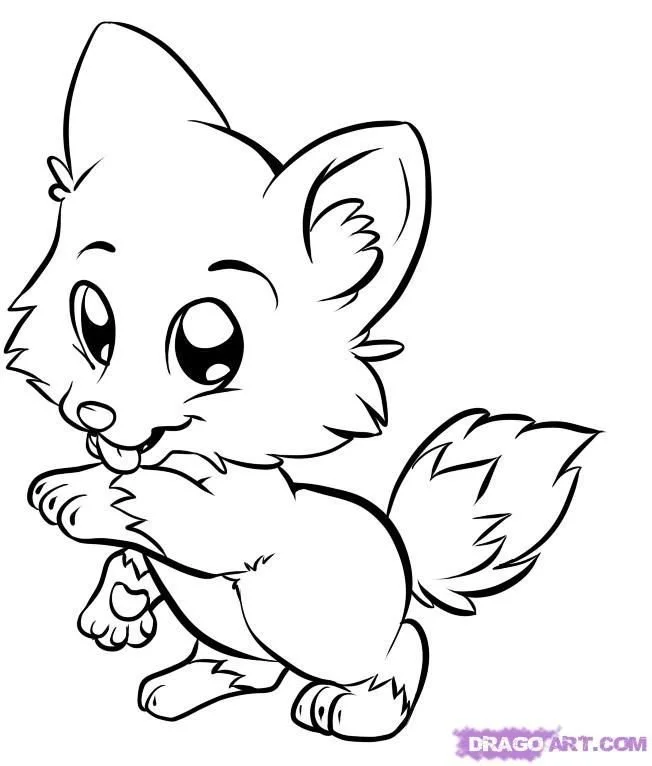 Cute Fox Coloring Pages 15