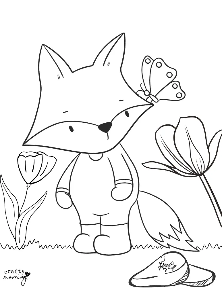 Cute Fox Coloring Pages 26