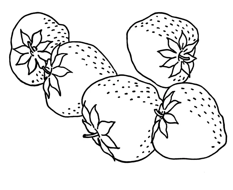 Desenhos de Frutas Fofas Para Colorir