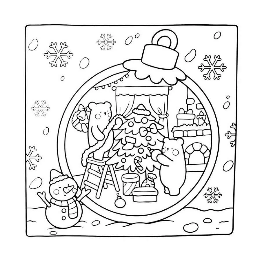 Natal Fofo e Aconchegante Para Colorir 1