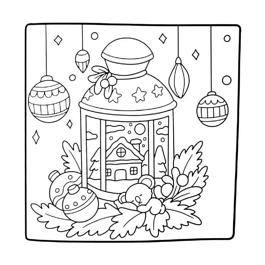 Natal Fofo e Aconchegante Para Colorir 20