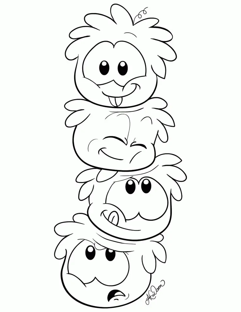 Cute Penguin Coloring Pages 35