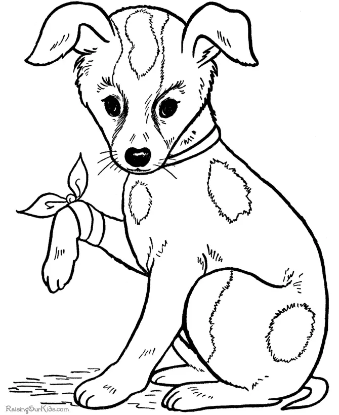 Cute Puppy Coloring Pages 21