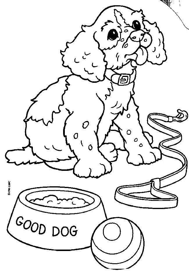 Cute Puppy Coloring Pages 41