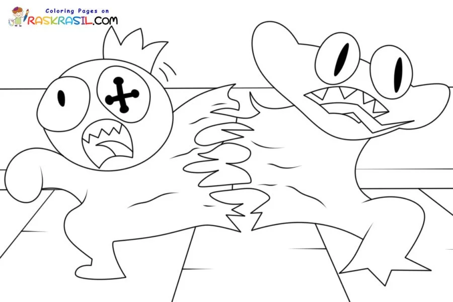 Cyan Rainbow Friends 2 Coloring - Cyan Rainbow Friends 2 Coloring Pages 2 1.webp