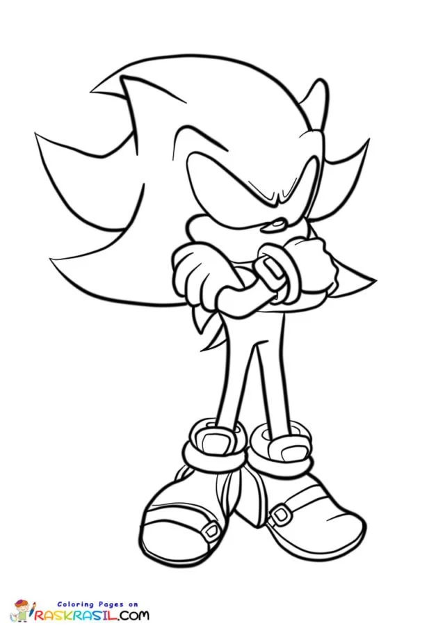 Dunkle Sonic Ausmalbilder