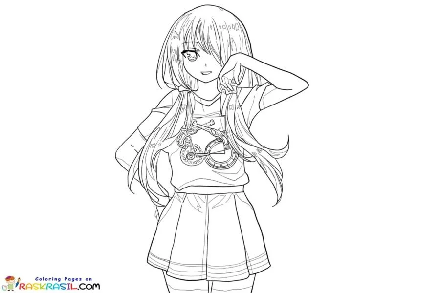 Date A Live Para Colorear 7