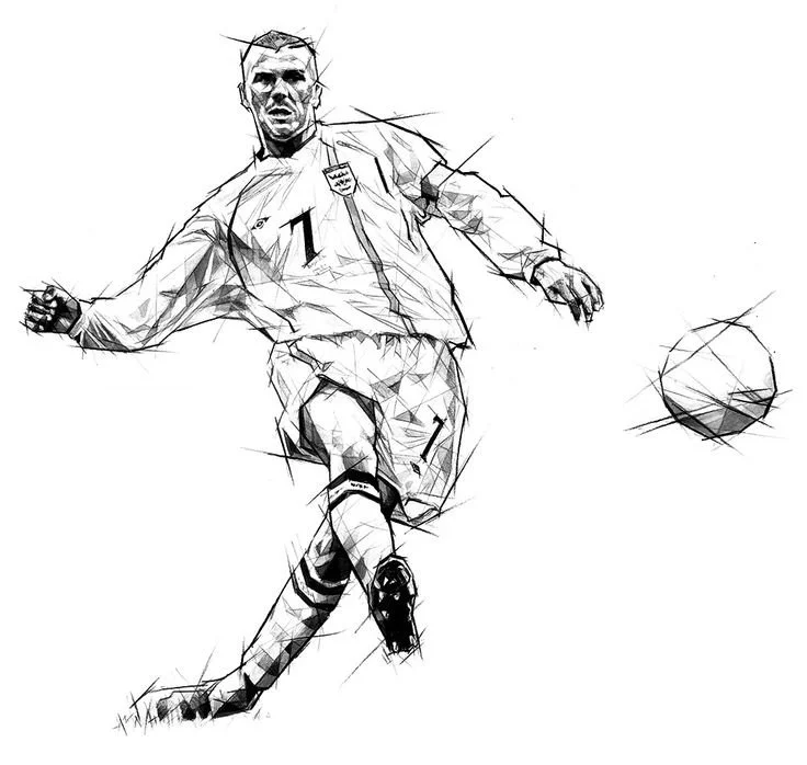 David Beckham Coloring Pages 2