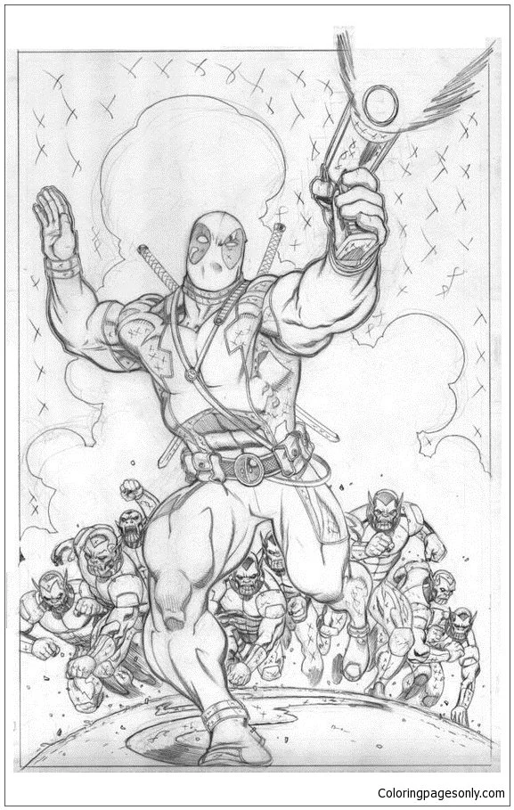 Deadpool Coloring Pages 117