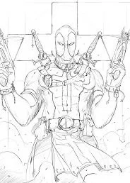 Deadpool Ausmalbilder 123