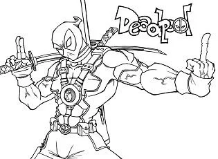 Deadpool Ausmalbilder 19