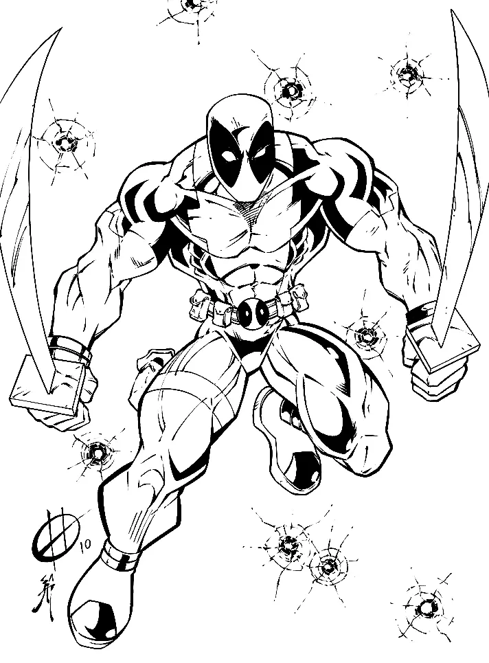 Deadpool Coloring Pages 25