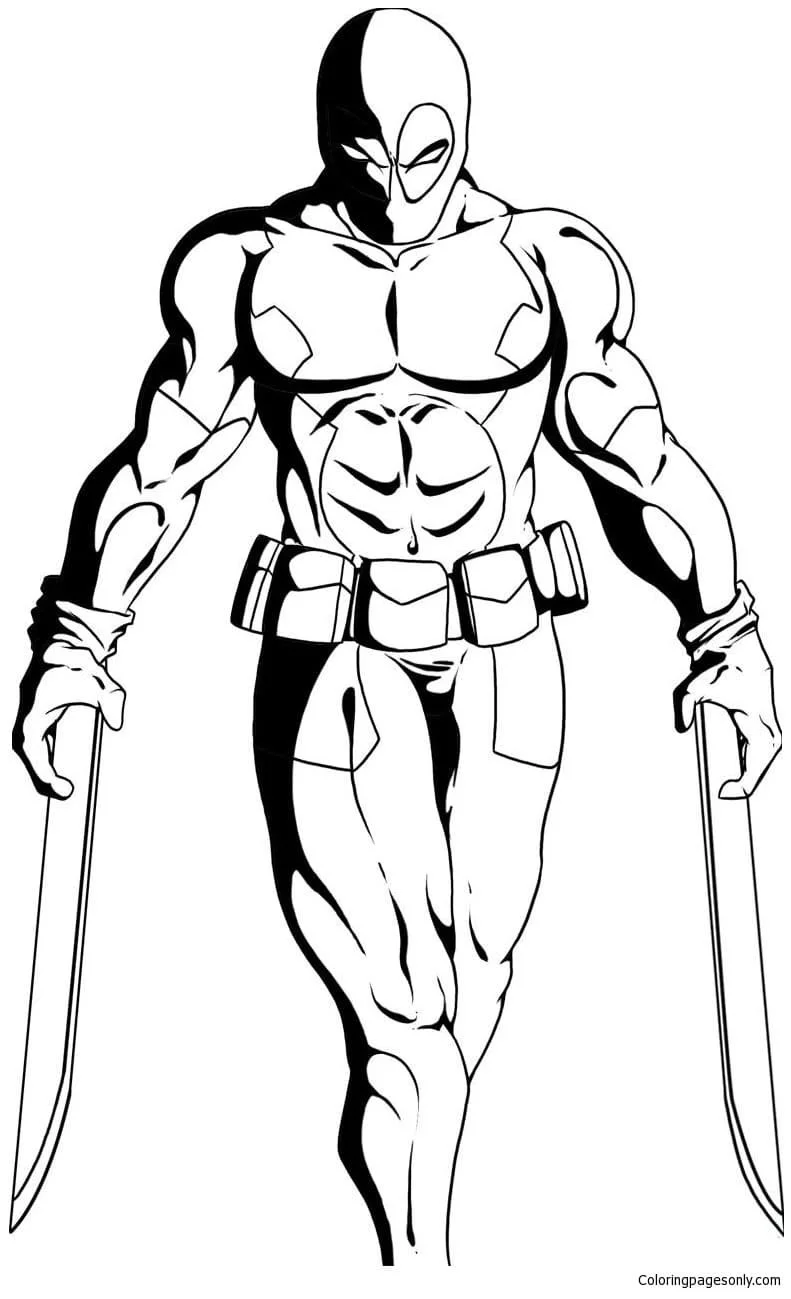 Deadpool Para Colorear 49