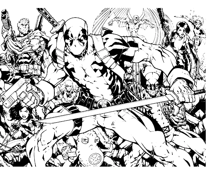 Deadpool Coloring Pages 64