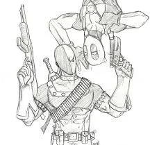 Desenhos de deadpool Para Colorir 79