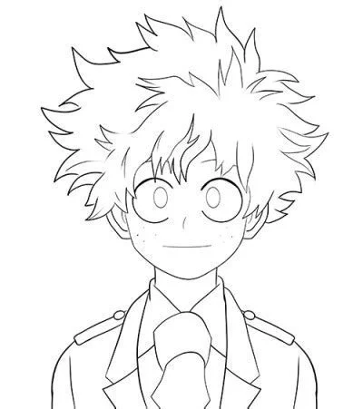 Deku Izuku Midoriya Coloring Pages 7