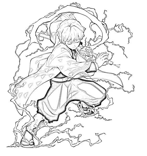 Demon Slayer para Colorear 45