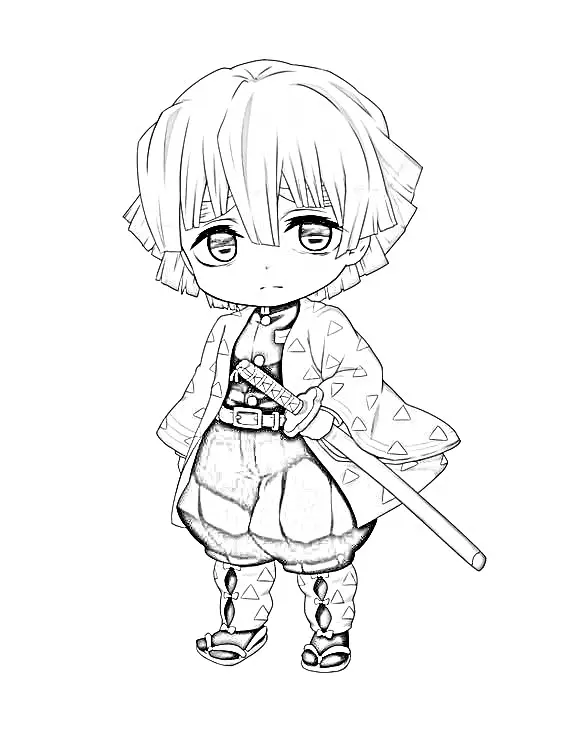Demon Slayer para Colorir 46