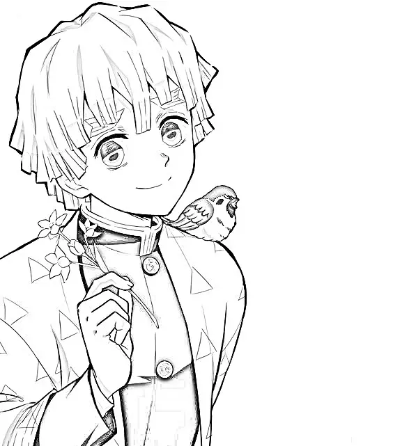 Demon Slayer para Colorear 51