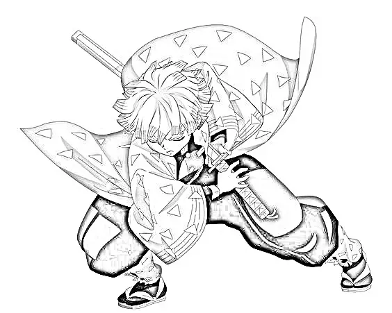 Demon Slayer para Colorear 57