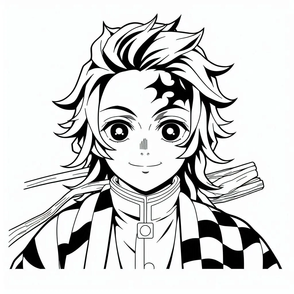 Demon Slayer para Colorear 9