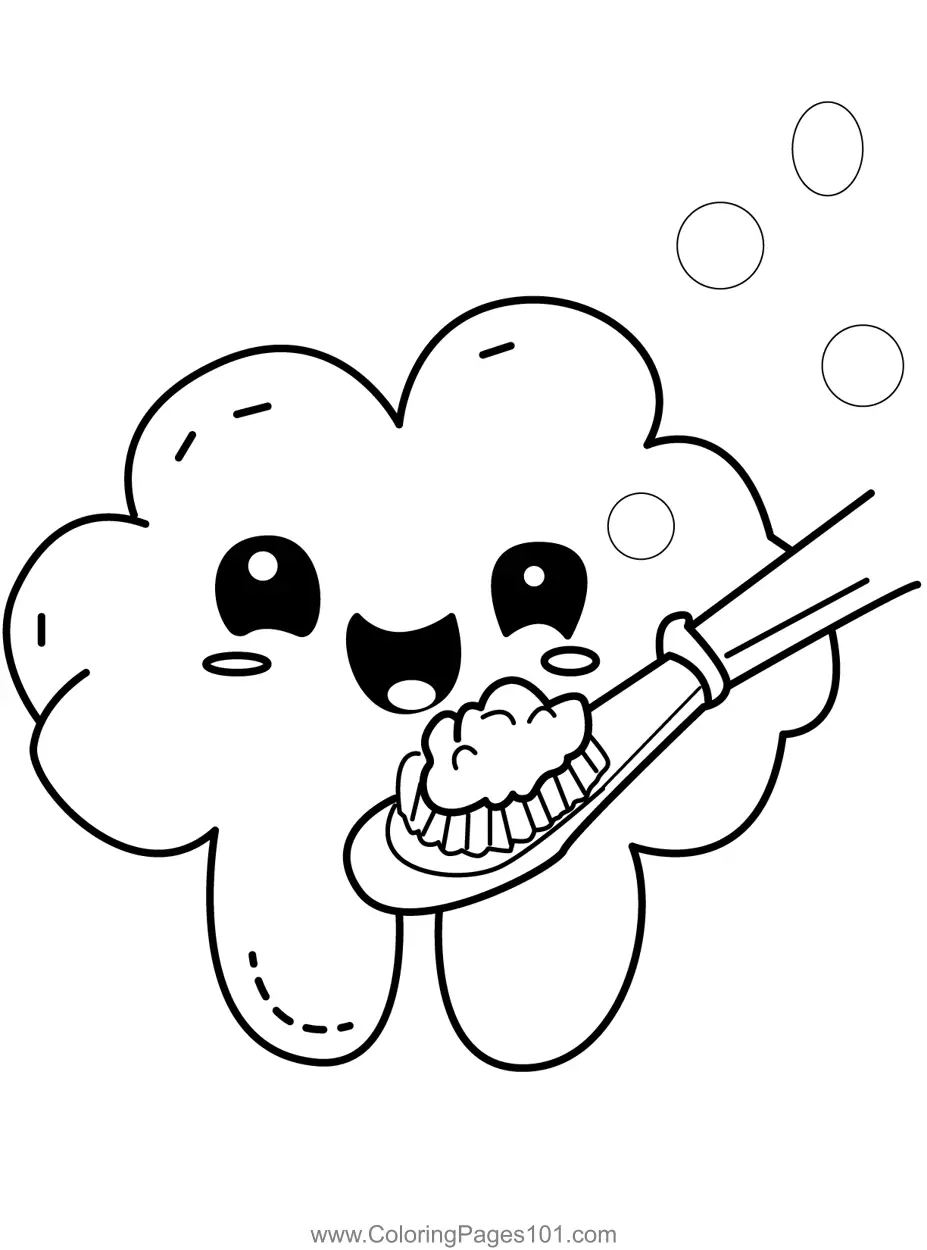 Dental Care Coloring Pages 4