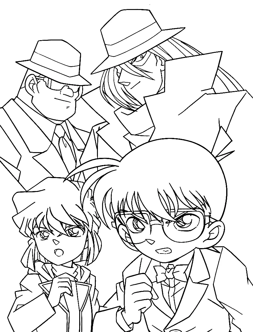 Detective Conan Coloring Pages 11