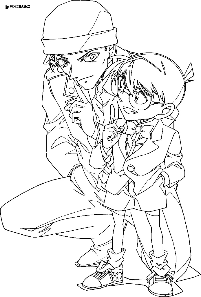 Detective Conan Coloring Pages 9