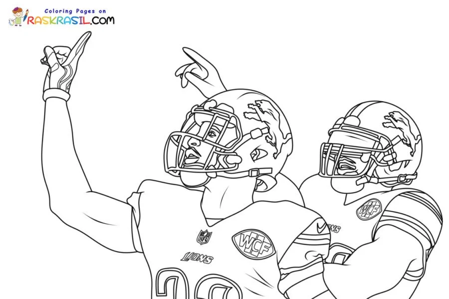 Detroit Lions Coloring Pages 2