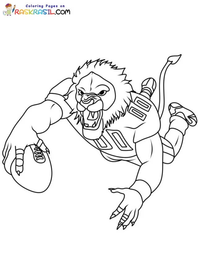 Detroit Lions Coloring Pages 3