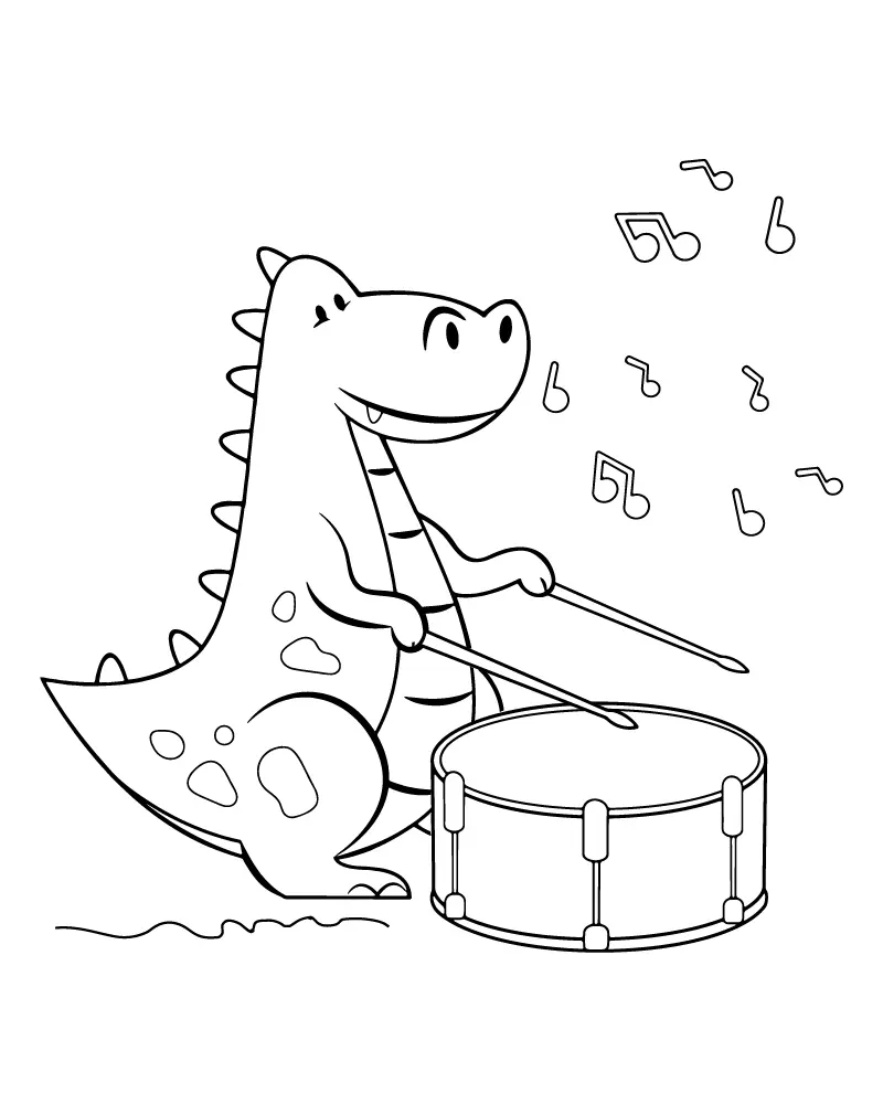 Dino-Picknick Ausmalbilder 11