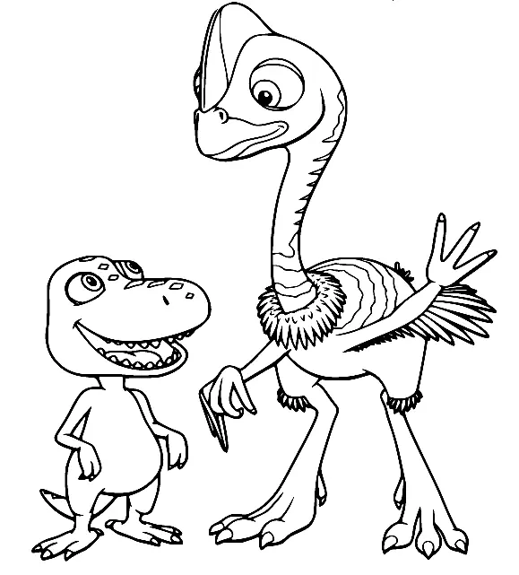 Tren Dinosaurios Para Colorear 11