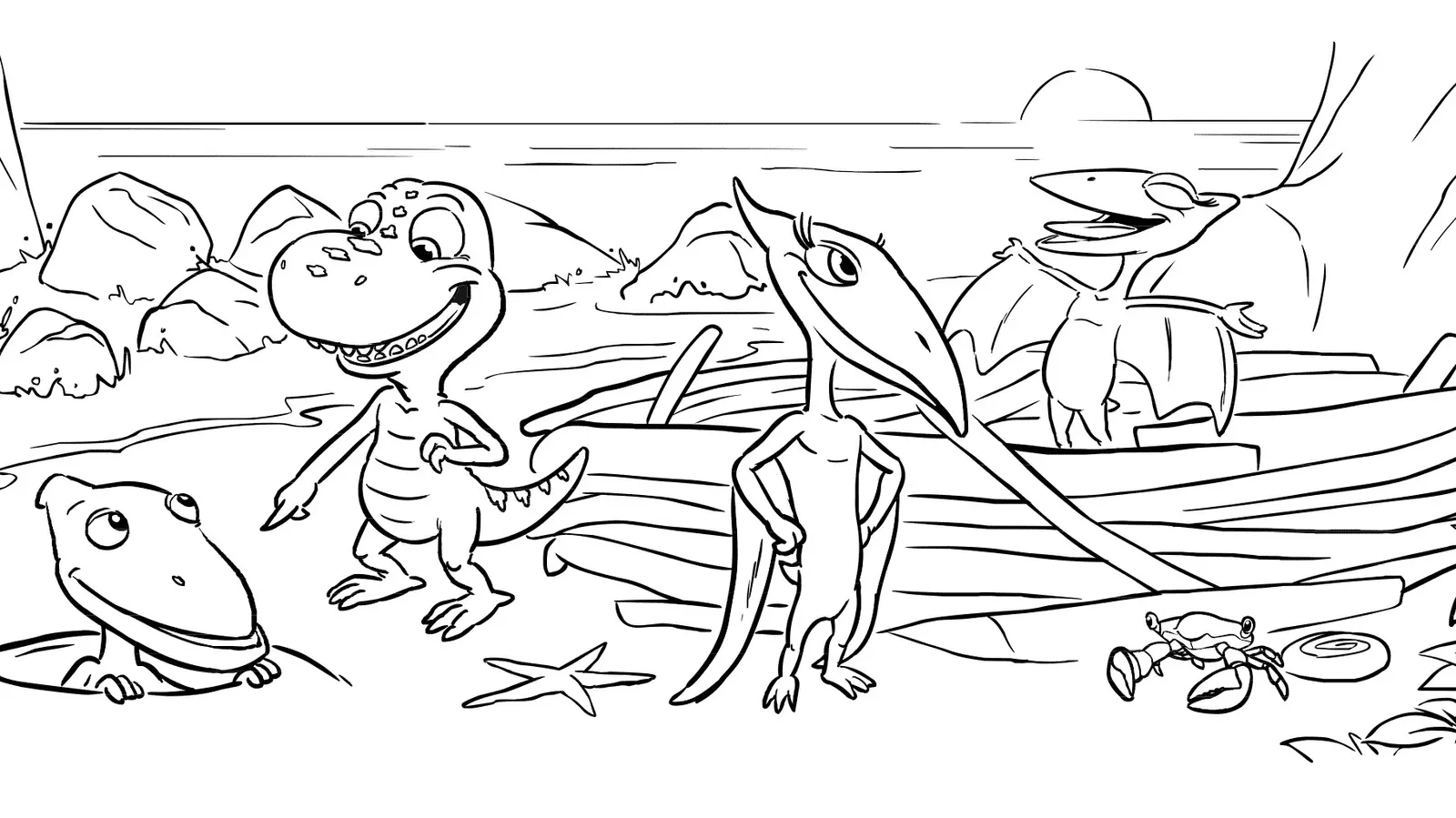 Dinosaurierzug Ausmalbilder 15