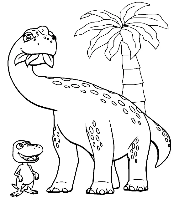 Tren Dinosaurios Para Colorear 19