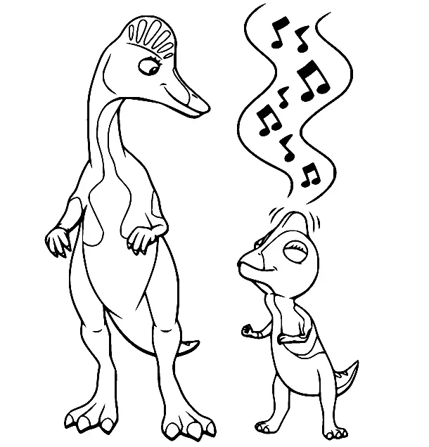 Dinosaurierzug Ausmalbilder 22