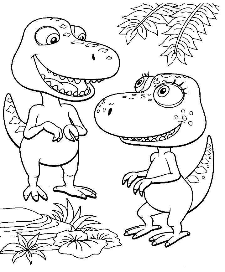 Tren Dinosaurios Para Colorear 28