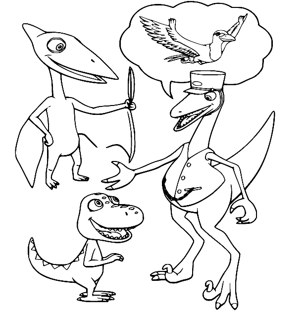 Tren Dinosaurios Para Colorear 29