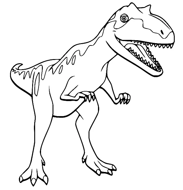 Tren Dinosaurios Para Colorear 3